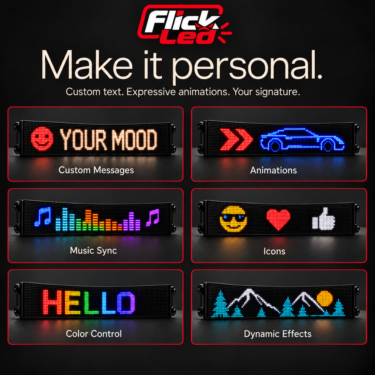 Flick LED™ Car Display